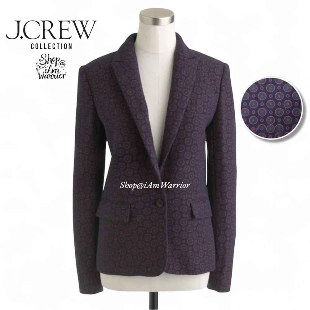 J.Crew Collection Schoolboy Blazer + Café Capri in Italian Wool Medallion Tweed